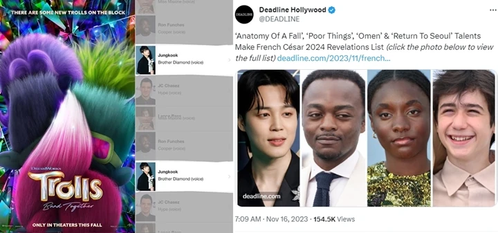 Rumor Jungkook dan Jimin BTS Akan Debut Akting di Film Luar Negeri Terbukti Salah