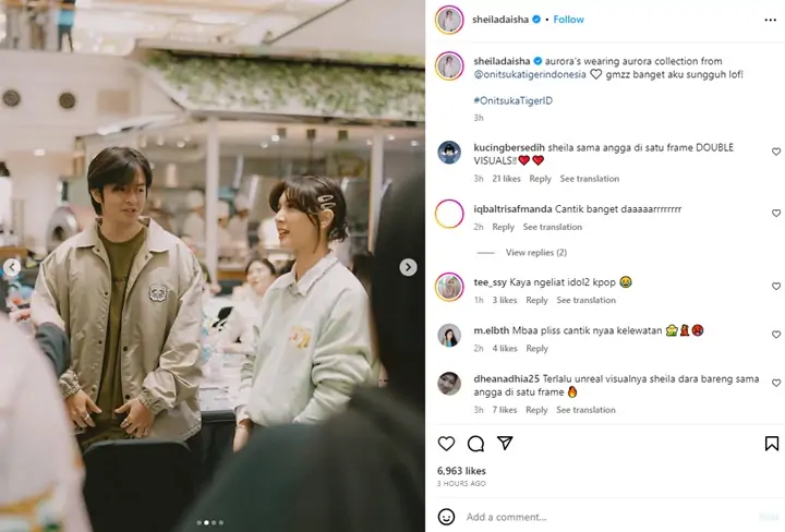 Sheila Dara Gemas Lihat Penampilan Sendiri saat Satu Frame Bareng Angga Yunanda