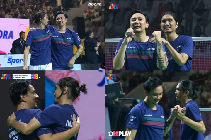 Vincent Rompies dan Duta Sheila On 7 Kalah Telak Lawan Tim Malaysia di Tepok Bulu 2023