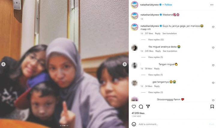 Natasha Rizky Tampik Dugaan Anak Bungsu Acungkan Jari Tengah