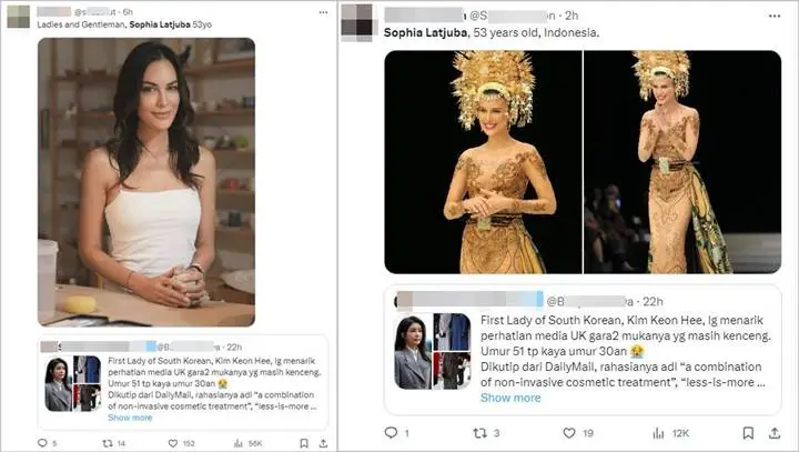 Sophia Latjuba Mendadak Trending Usai Dikaitkan ke Ibu Negara Korsel