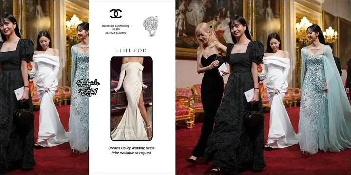 Jennie BLACKPINK memakai baju pengantin