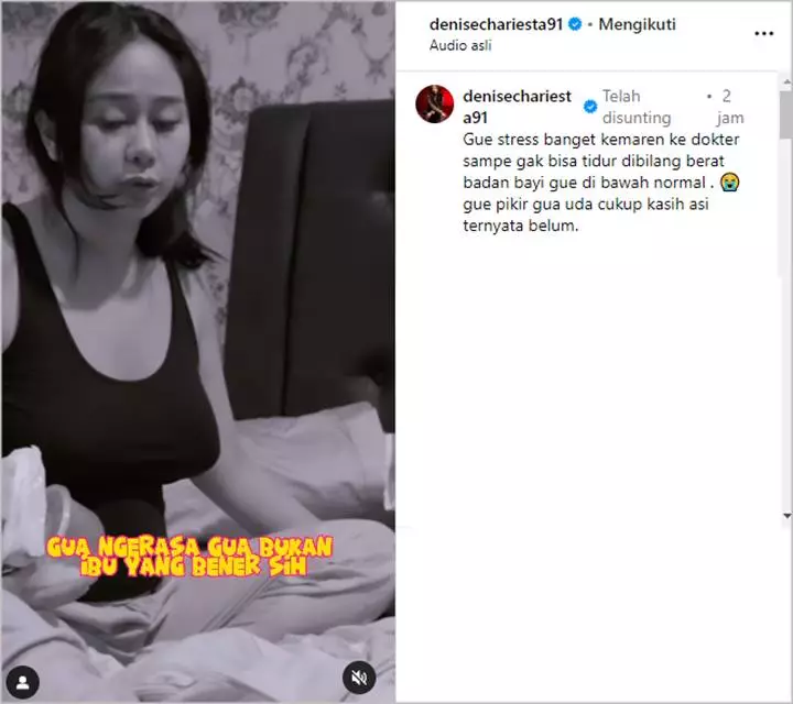 Denise Chariesta Curhat Nyesek Perkara Berat Badan Sang Bayi