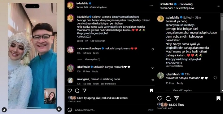 Iis Dahlia Ucapkan Selamat ke Nadya Mustika Rahayu Bikin Salah Fokus Gara-Gara Salah Tag