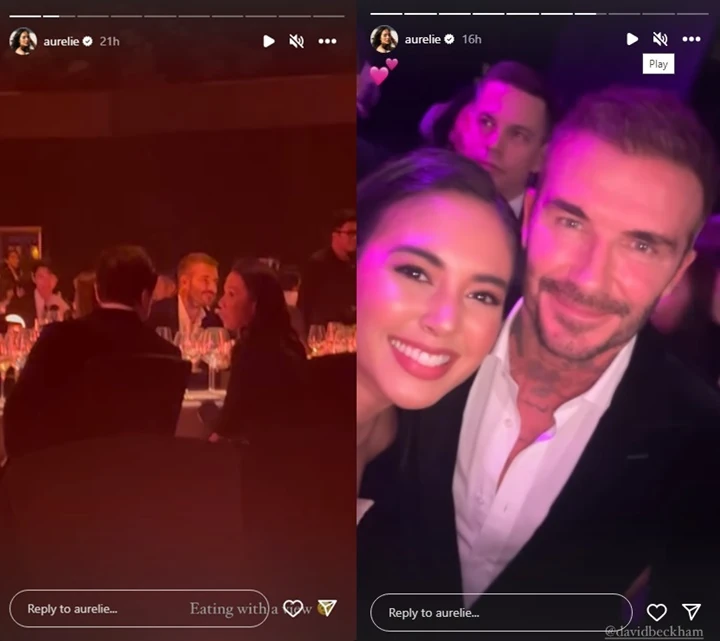 Aurelie Moeremans Tegaskan Fotonya Bareng David Beckham Bukan Editan