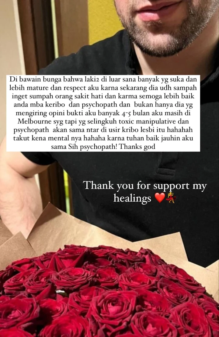 Millen Cyrus Pamer Hadiah Bunga Usai Bongkar Dugaan Perselingkuhan Lionel Lee