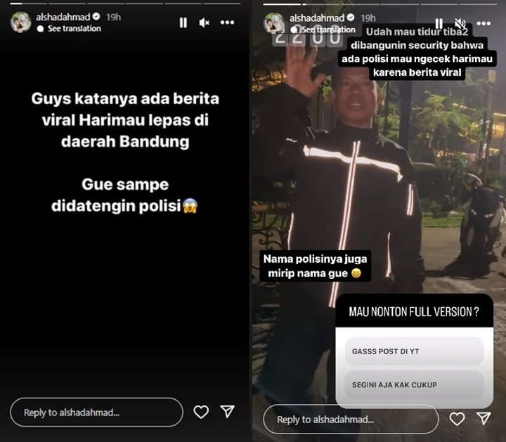 Alshad Ahmad Didatangi Polisi Imbas Berita Harimau Lepas di Bandung Viral