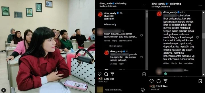 Dinar Candy Kuliah Malah Kena Cibir