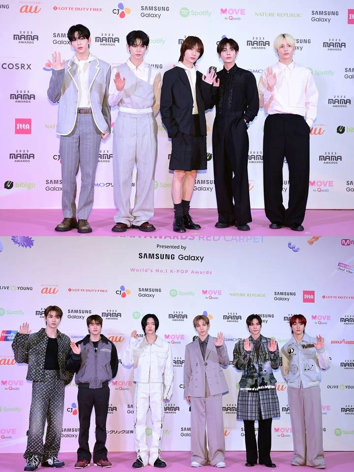 MAMA 2023: TXT dan RIIZE Lawan Arus Tren Monokrom di Red Carpet Hari Pertama