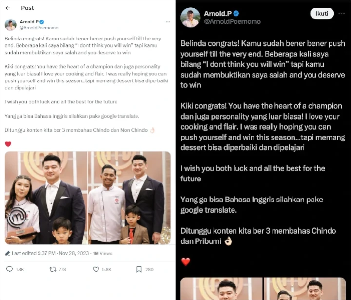 Chef Arnold Dianggap Rasis, Codeblu Diminta Gantikan Renatta Moeloek Jadi Juri \'MCI\'-Topik Pagi