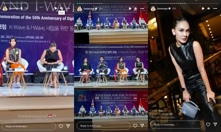 PLuna Maya Tampilkan Vibes Jomplang dengan Dita Karang di Acara yang Sama