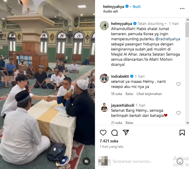 Helmy Yahya Dampingi Calon Mantu Korea Jalani Prosesi Mualaf