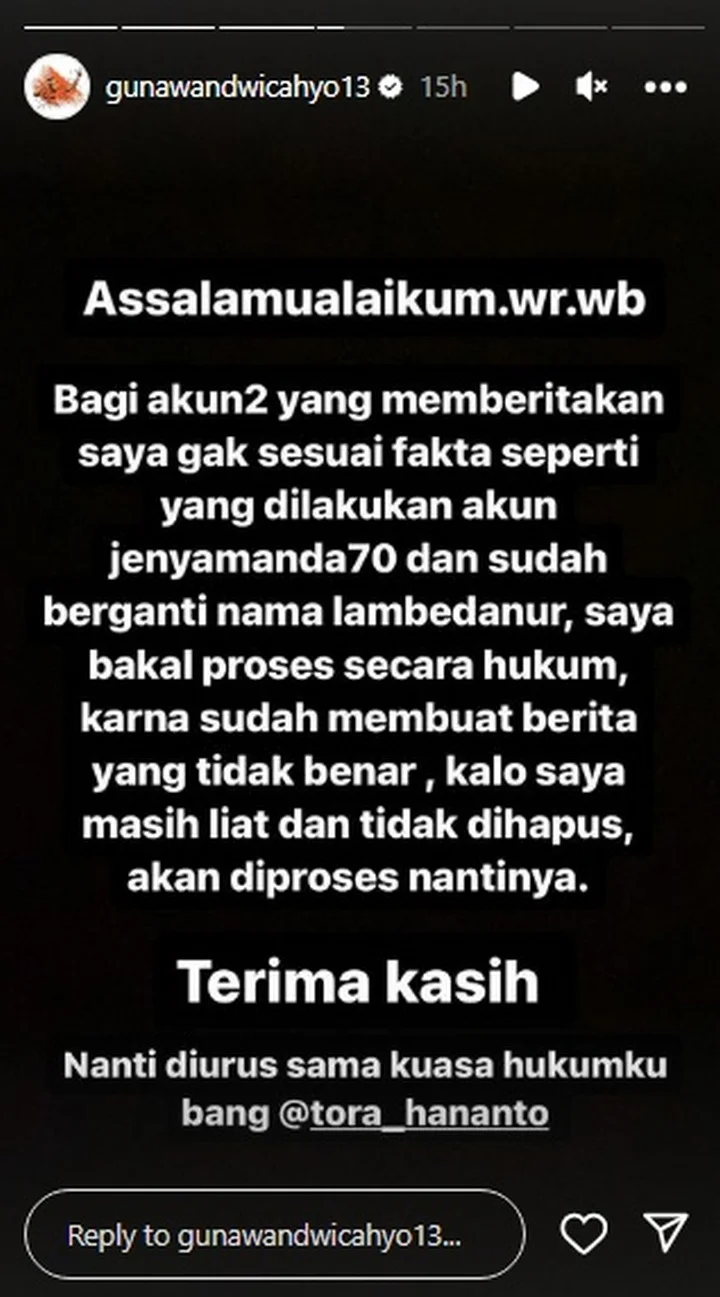 Gunawan Dwi Cahyo Ancam Akun-Akun Penyebar Fitnah