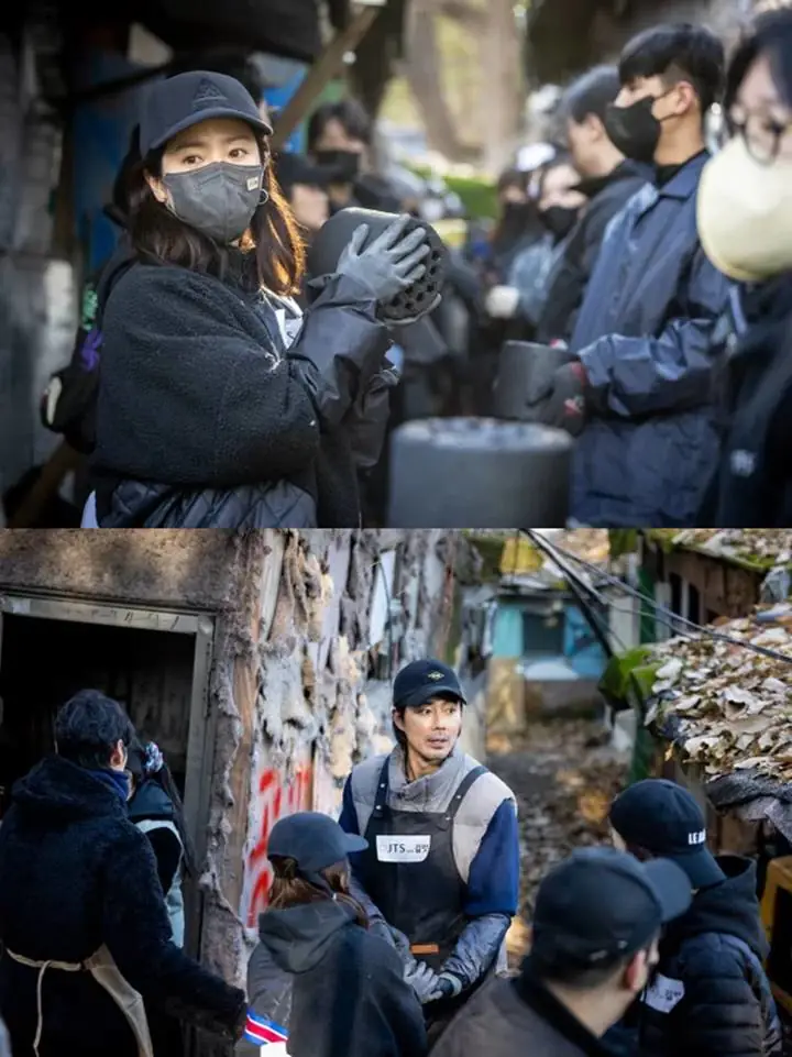 Jo In Sung dan Han Ji Min membagikan briket