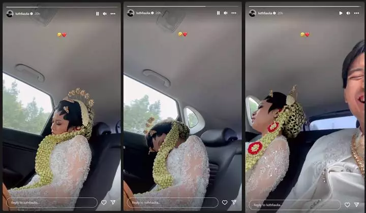 Luthfi Aulia Bocorkan Momen Gemas Hanggini di Mobil Pengantin