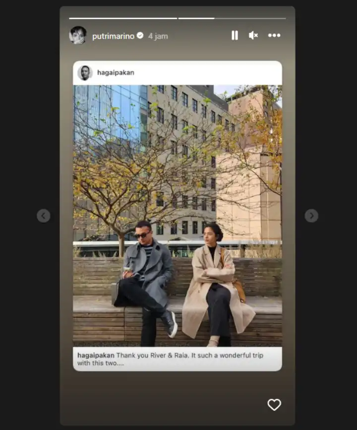 Putri Marino dan Nicholas Saputra Pamer Style Kece Saat Liburan Bareng