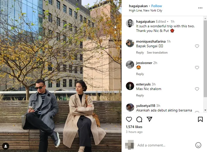 Putri Marino dan Nicholas Saputra Pamer Style Kece Saat Liburan Bareng