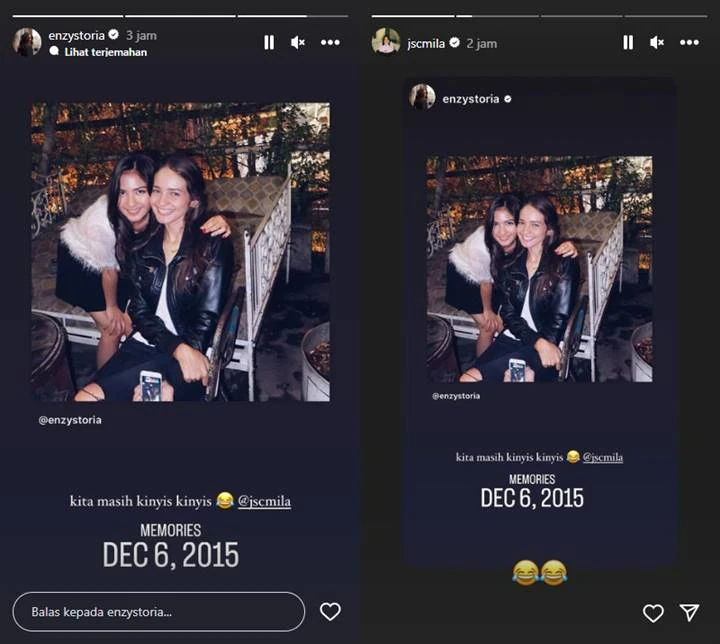 Enzy Storia dan Jessica Mila Tak Kuasa Tahan Tawa Saat Lihat Penampilan 8 Tahun Lalu
