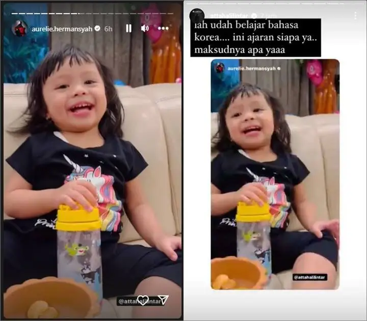 Atta Halilintar Kaget Ameena Diajari Bahasa Korea