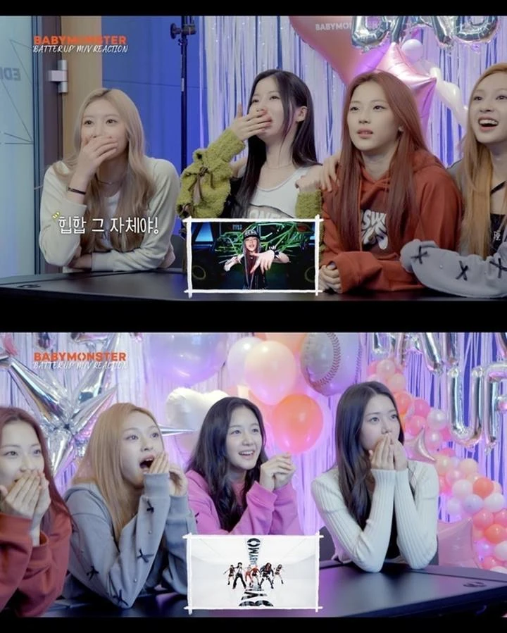 BABYMONSTER Perlihatkan Sisi Fangirl saat Perdana Nobar MV \'Batter Up\'