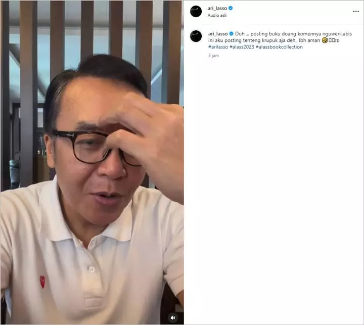 Ari Lasso Kaget Dapat Komentar Ngeri saat Pamer Hadiah Buku dari Prabowo