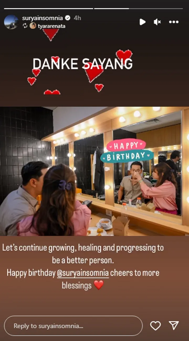 Agnez Mo Tiba-Tiba Beri Ucapan Selamat Ultah untuk Surya Insomnia
