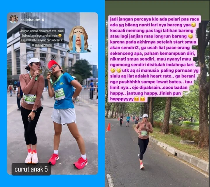 Ussy Sulistiawaty Buat Teman Kewalahan Saat Ikut Maraton