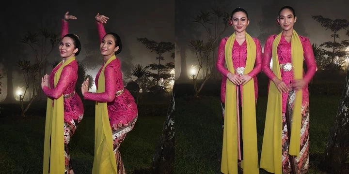 Ariel Tatum dan Happy Salma Pakai Kebaya 80-an Saat Menari Jaipong