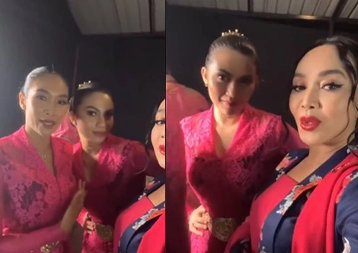 Ariel Tatum dan Happy Salma Pakai Kebaya 80-an Saat Menari Jaipong