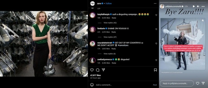 Prilly Latuconsina cs Ikut Boikot Zara