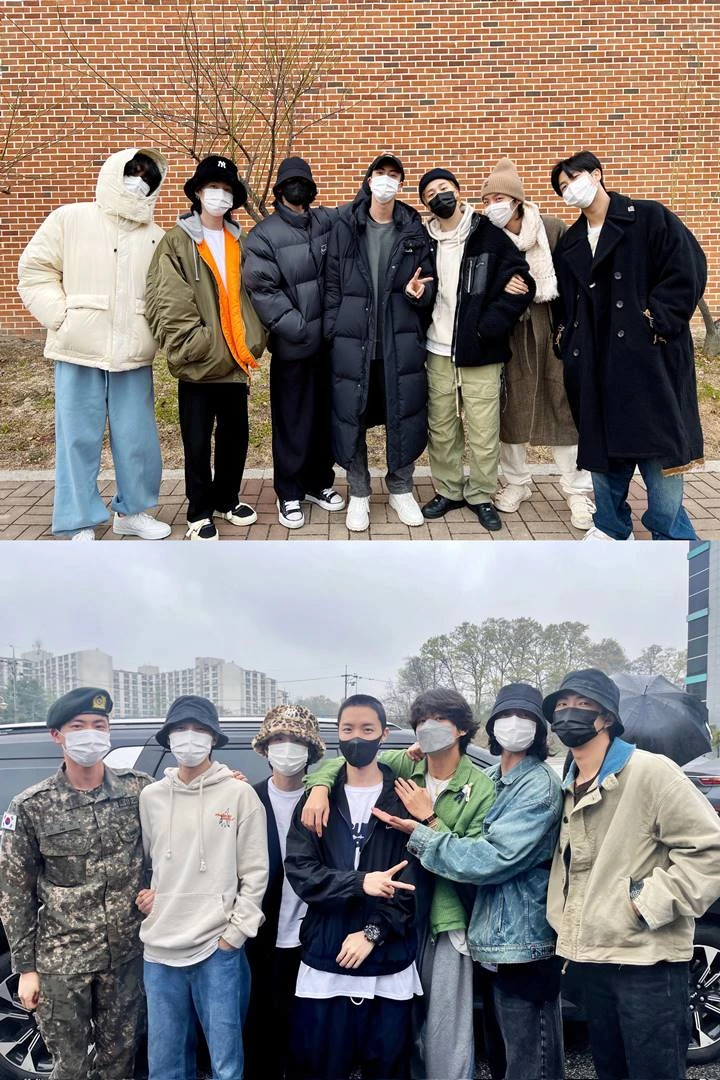 BTS mengantarkan Jin dan J-Hope