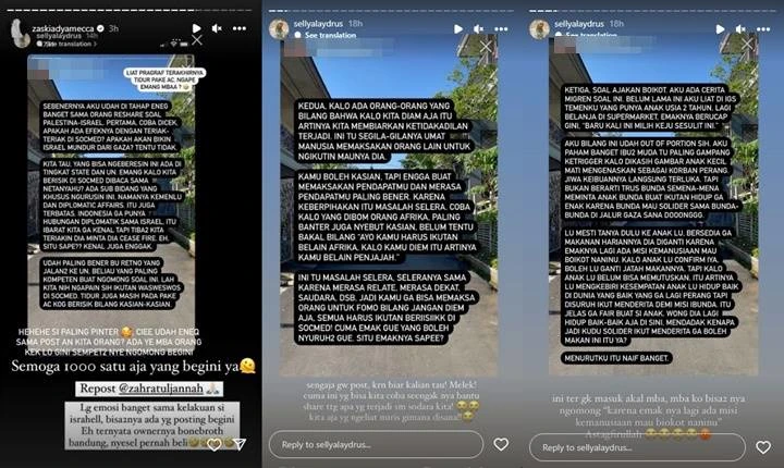 Zaskia Adya Mecca Emosi Lihat Postingan yang Seolah Memintanya Setop Bela Palestina