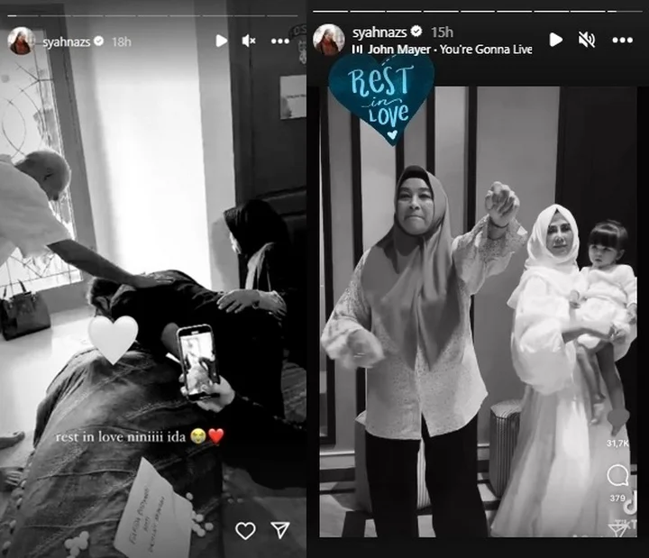 Syahnaz Sadiqah Pajang Foto Ciuman Terakhir Jeje Govinda ke Mendiang Ibu