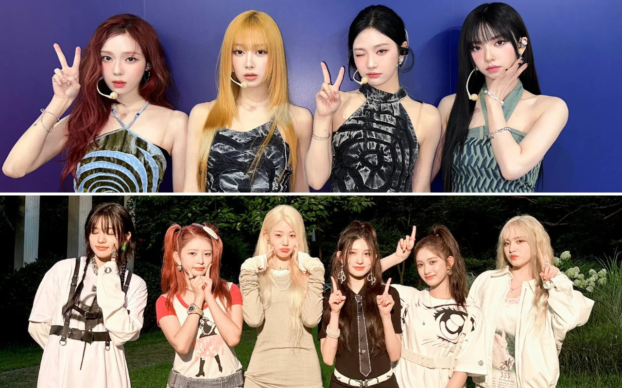 KBS Music Bank Global Festival 2023: aespa dan IVE Pancarkan Aura Beda meski Kompak Pakai Gaun Hitam