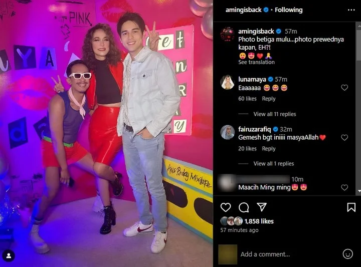 Aming Goda Luna Maya dan Maxime Bouttier Soal Foto Prewedding