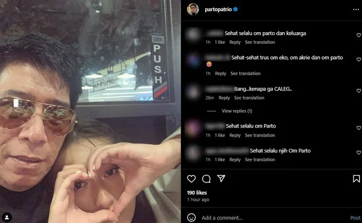 Parto Patrio Selfie Bareng Amanda Caesa di Tengah Rumor Tak Laku Jadi Artis