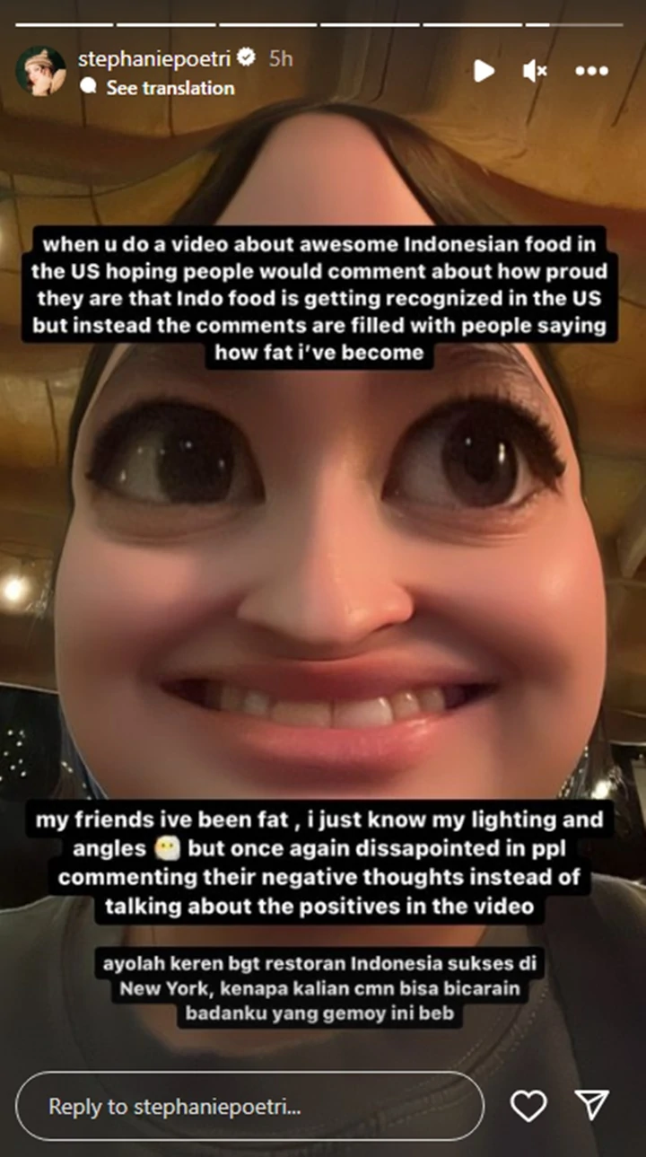 Stephanie Poetri Ungkap Kekecewaan Pasca Jadi Korban Body Shaming