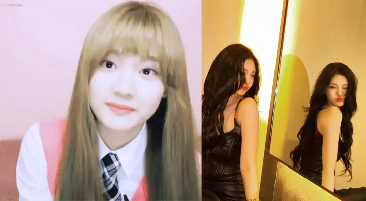 prebandingan foto Ningning aespa dulu vs sekarang