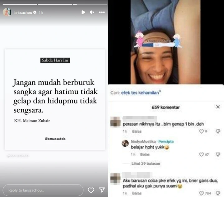 Larissa Chou Diduga Pasang Badan Bela Nadya Mustika yang Dicurigai Hamil Duluan