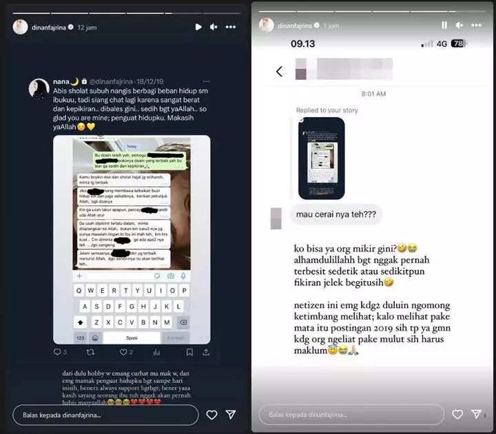 Dinan Fajrina Dikira Ingin Cerai usai Spill Chat Lawas dengan Sang Ibu