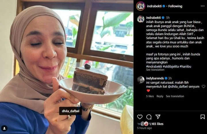 Indra Bekti Pajang Foto Nyentrik Aldila Jelita