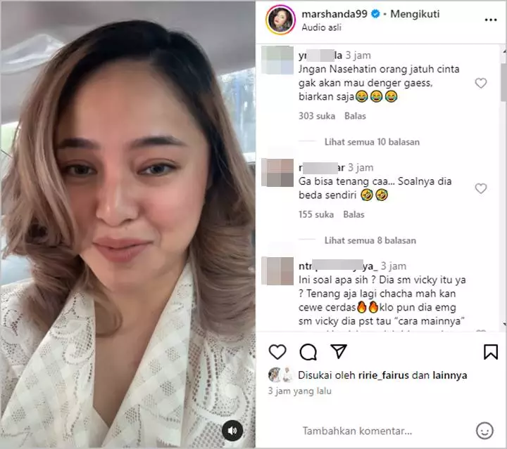Marshanda Diduga Jawab Kekhawatiran Publik Soal Kedekatan dengan Vicky Prasetyo
