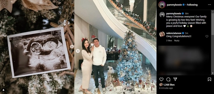 Pamela Bowie Umumkan Kehamilan Anak Pertama di Tengah Perayaan Natal