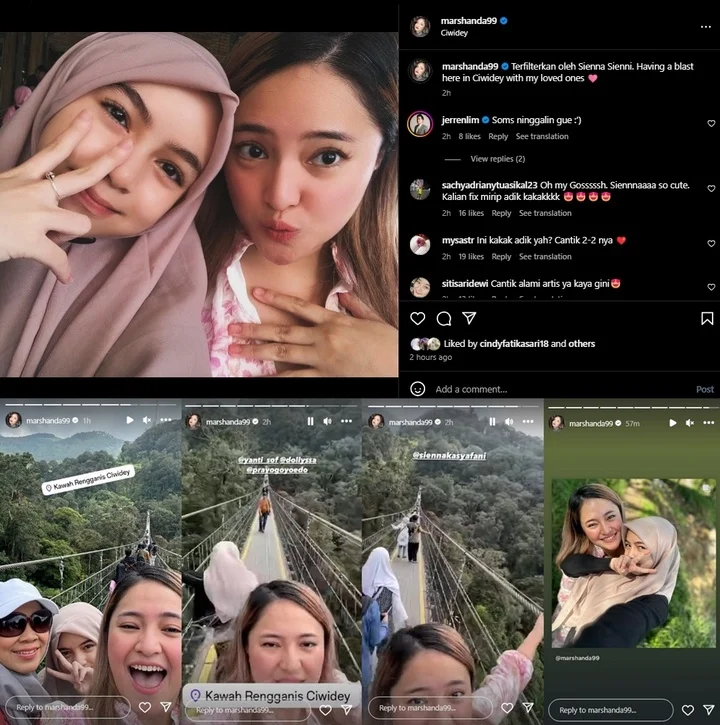 Marshanda Selfie Bareng Sienna Liburan Natal
