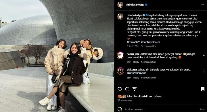 Ririn Dwi Ariyanti Kenang Perjuangan Bareng Anak