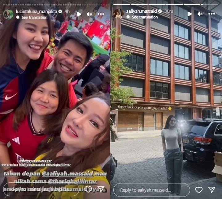 Aaliyah Massaid Throwback Foto Depan Apartemen Gigi Hadid