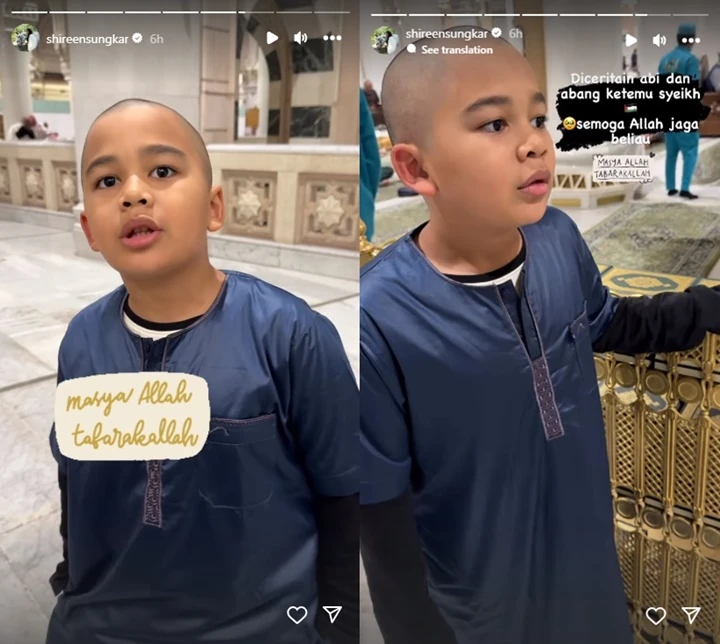 Putra Shireen Sungkar Jawab Tak Terduga saat Ibu Minta Didoakan Meninggal di Mekah