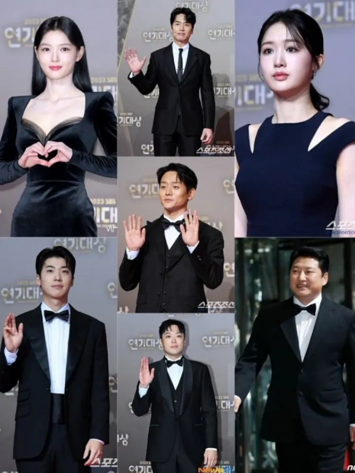 SBS Drama Awards 2023: Kim Yoo Jung dkk Kompak Pakai Outfit Hitam untuk Lee Sun Kyun