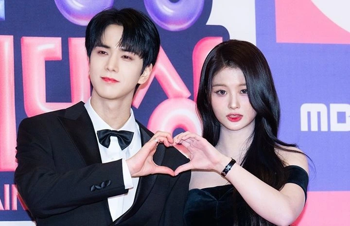 MBC Entertainment Awards 2023: Younghoon The Boyz dan Sullyoon NMIXX Buat Pose Hati