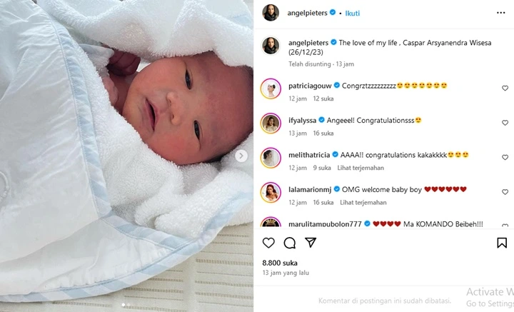Angel Pieters Diam-Diam Sudah Melahirkan Anak Pertama
